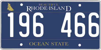 RI license plate 196466