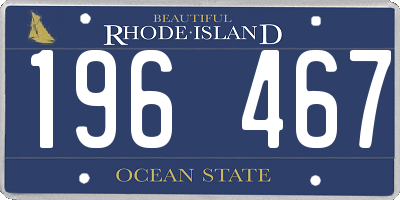 RI license plate 196467