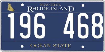 RI license plate 196468
