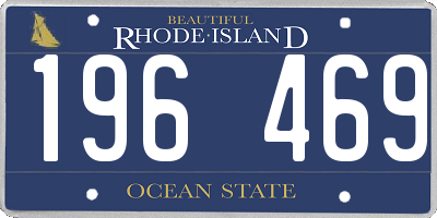 RI license plate 196469