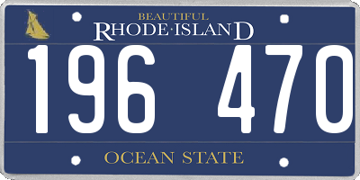 RI license plate 196470