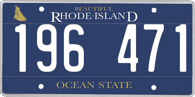 RI license plate 196471