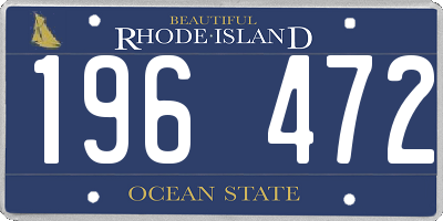 RI license plate 196472