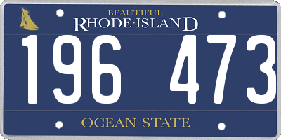 RI license plate 196473