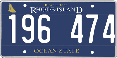 RI license plate 196474