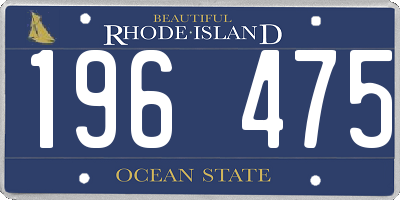 RI license plate 196475