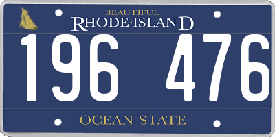 RI license plate 196476
