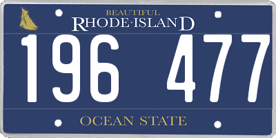 RI license plate 196477