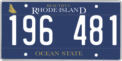 RI license plate 196481