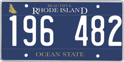RI license plate 196482