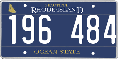 RI license plate 196484