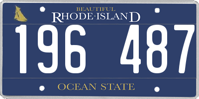 RI license plate 196487