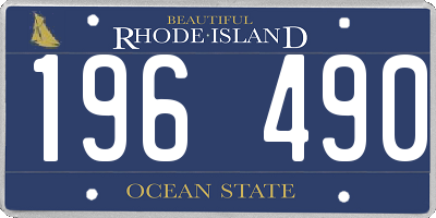 RI license plate 196490