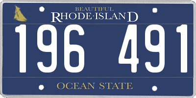 RI license plate 196491