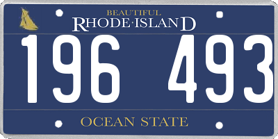 RI license plate 196493