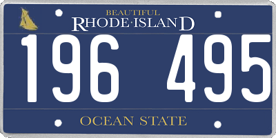 RI license plate 196495