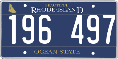 RI license plate 196497
