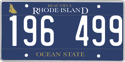 RI license plate 196499