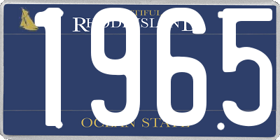 RI license plate 1965