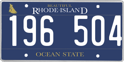 RI license plate 196504