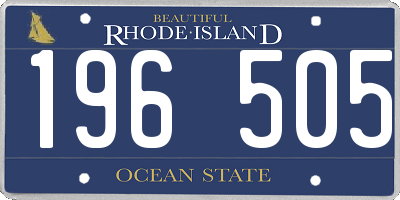 RI license plate 196505