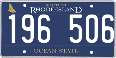 RI license plate 196506