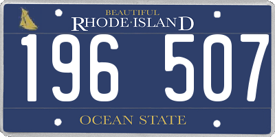 RI license plate 196507