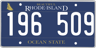 RI license plate 196509