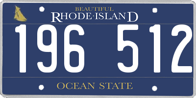 RI license plate 196512