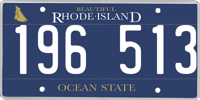 RI license plate 196513