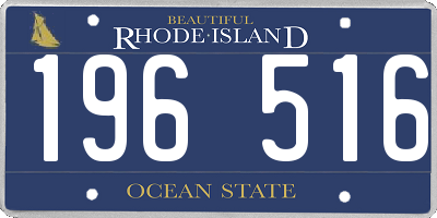 RI license plate 196516