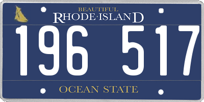 RI license plate 196517
