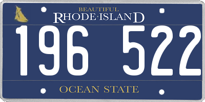 RI license plate 196522