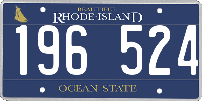 RI license plate 196524