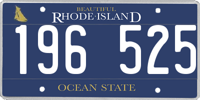RI license plate 196525