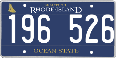RI license plate 196526