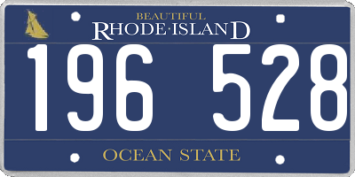 RI license plate 196528