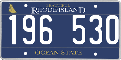 RI license plate 196530