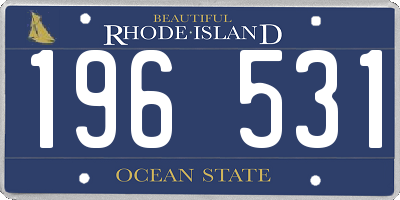 RI license plate 196531