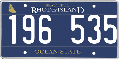 RI license plate 196535