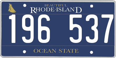 RI license plate 196537