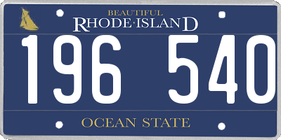 RI license plate 196540