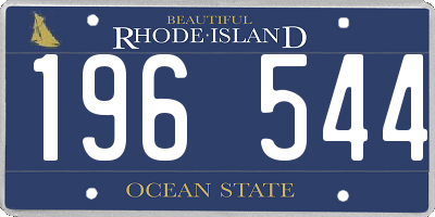 RI license plate 196544