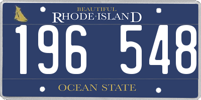 RI license plate 196548