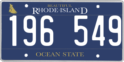 RI license plate 196549