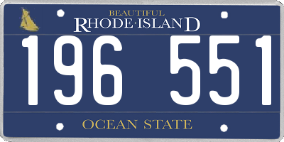 RI license plate 196551