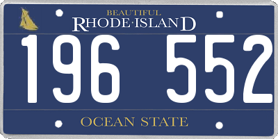 RI license plate 196552