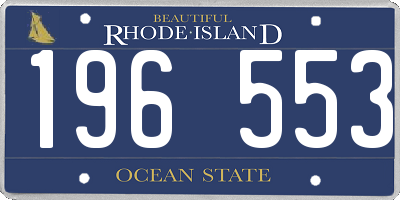 RI license plate 196553