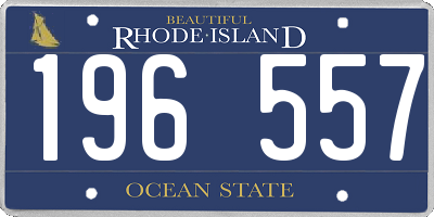RI license plate 196557