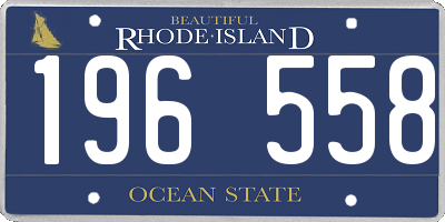 RI license plate 196558